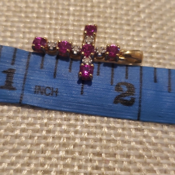 NWOT 10k Cross Pendant Necklace - Picture 4 of 5